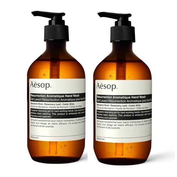 2 Bottles of AESOP Resurrection Aromatique Hand Wash (500ml) - Brand New!