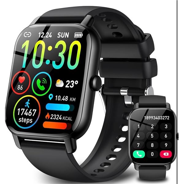 Multifunctional Fitness Tracker Smart Watch IP68 Waterproof - Black - New