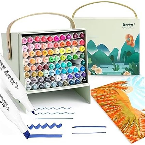 80-Pack Arrtx Dual-Tip Alcohol Artist Markers for Drawing/Sketching - Alcohol Art Markers - New