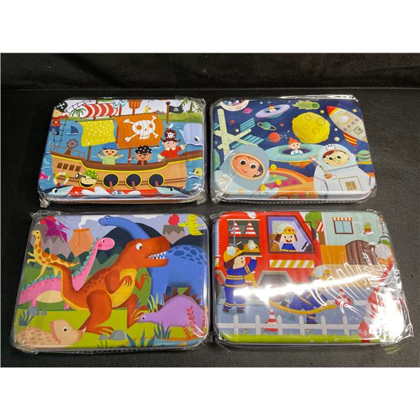 4-Pack of Kids Educational Jigsaw Puzzles - 120pc Per Jigsaw Puzzle - New