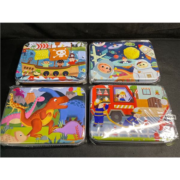 4-Pack of Kids Educational Jigsaw Puzzles - 120pc Per Jigsaw Puzzle - New