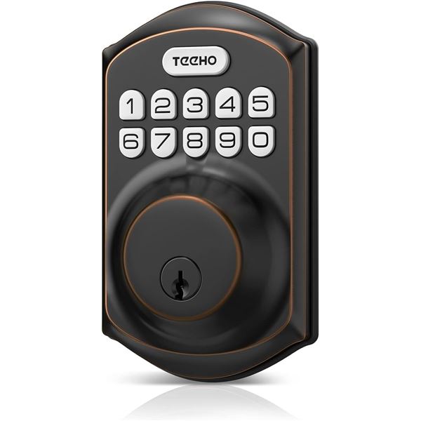 1 Teeho TE001 Keyless Entry Door Lock with Digital Keypad - Oil Rubbed Bronze Color - New