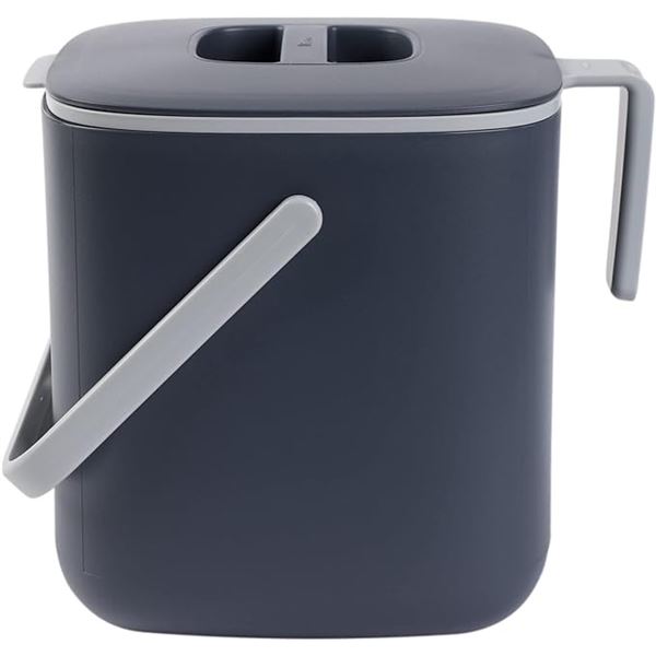 1 Blue Bingko Kitchen Waste Bin/Odor-Tight Compost Bin with Handles (2.6L Capacity) - Brand New!