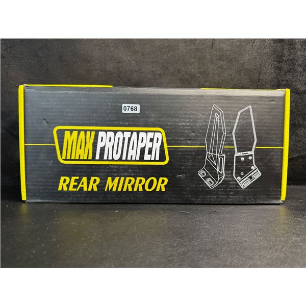 Max Protaper Universal Motorcycle Sideview/Rear Mirrors with LED Signals and Install Hardware - New