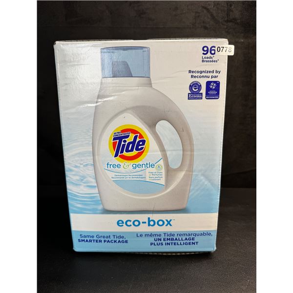 Tide Eco-Box Free and Gentle 96 Load Laundry Detergent 3.1L - New