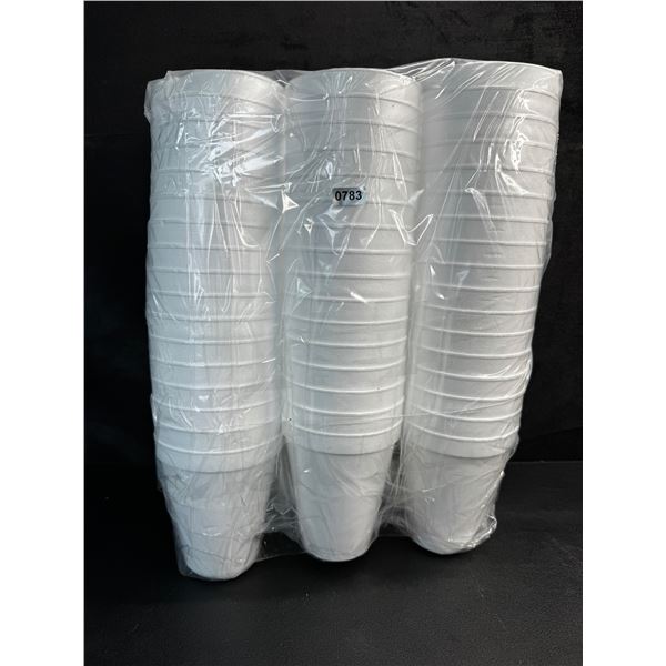 100-Pack of White Foam Disposable Cups (12oz) Insulates Hot & Cold Beverages - New