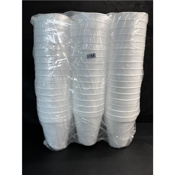 100-Pack of White Foam Disposable Cups (12oz) Insulates Hot & Cold Beverages - New