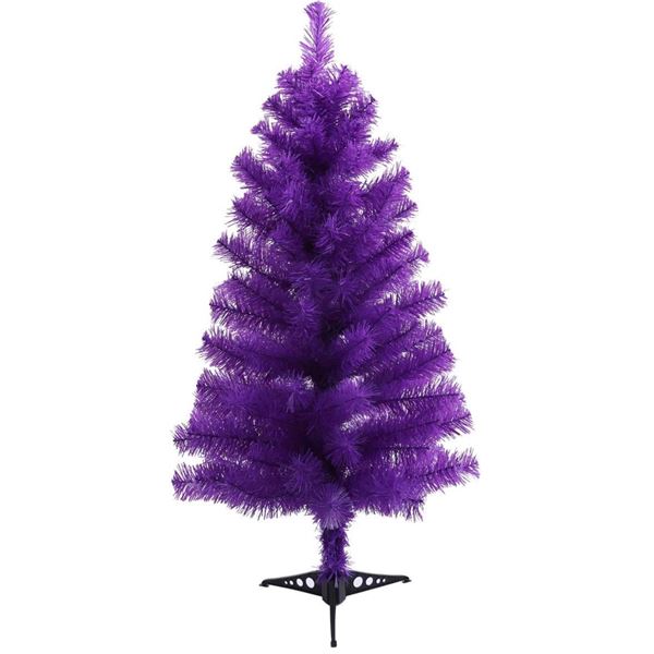Artificial 3FT Tall Decorative Purple Christmas Tree with Standing Base - New