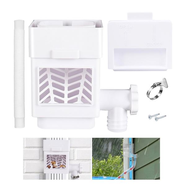 Rain Barrel Diverter Kit with Adjustable Valve and Filter for Rain Water Collection - New