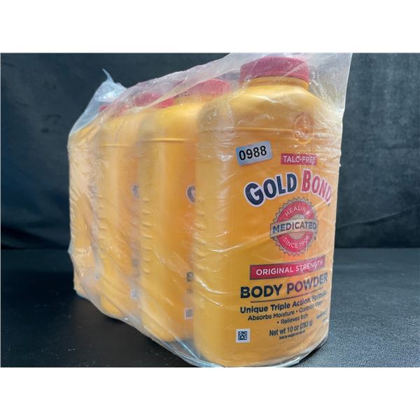 4-Pack of Gold Bond Body Powder (283g) Original Strength; Talc-Free - New Sealed