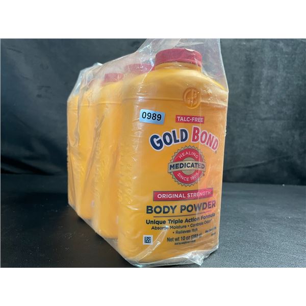 4-Pack of Gold Bond Body Powder (283g) Original Strength; Talc-Free - New Sealed