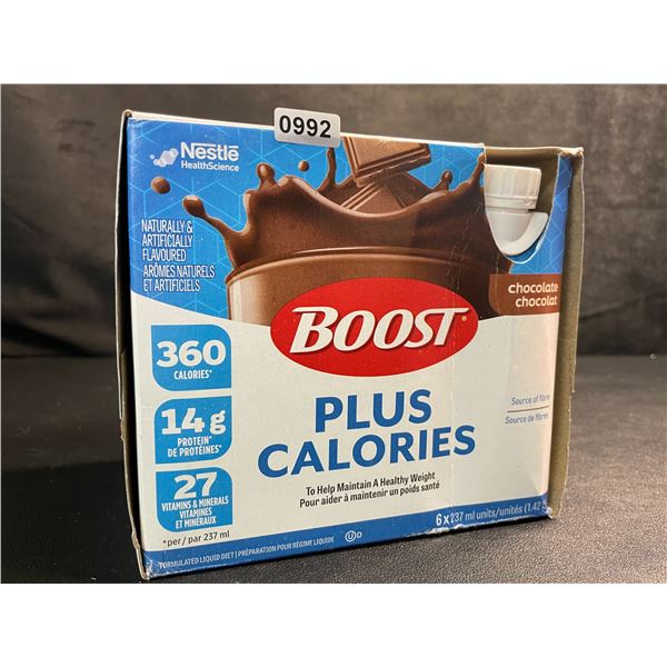 Nestle BOOST Plus Calories Chocolate Flavor (6 x 237ml) Nutritional Drinks - New