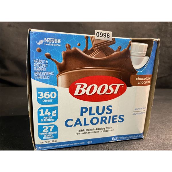Nestle BOOST Plus Calories Chocolate Flavor (6 x 237ml) Nutritional Drinks - New