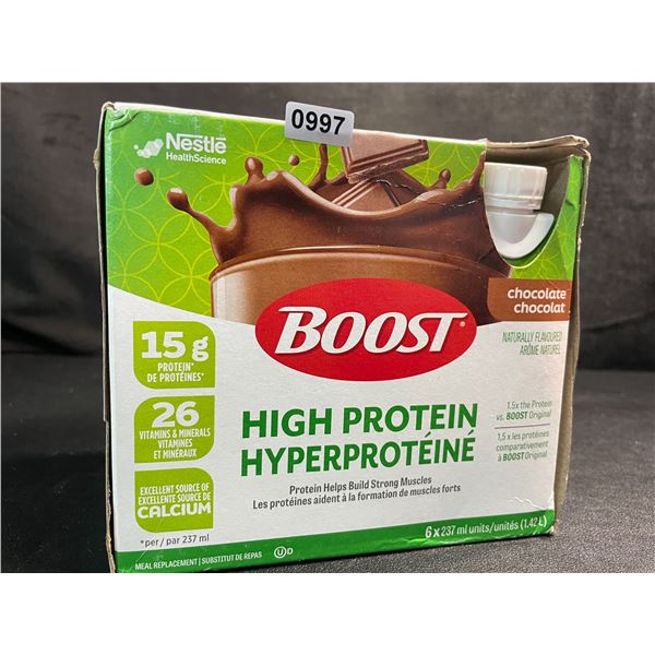 Nestle BOOST High Protein Chocolate Flavor (6 x 237ml) Nutritional Drinks - New