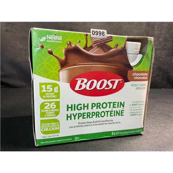 Nestle BOOST High Protein Chocolate Flavor (6 x 237ml) Nutritional Drinks - New