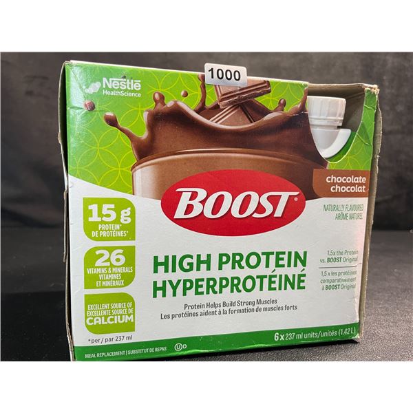 Nestle BOOST High Protein Chocolate Flavor (6 x 237ml) Nutritional Drinks - New