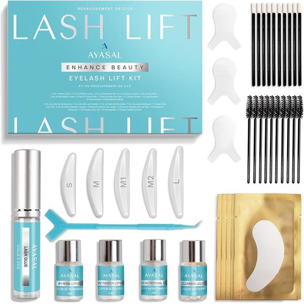 Lot of 4PCS of Ayasal Korean Formula Lash Lift Kits for Instantly Curled and Lifted Lashes - New