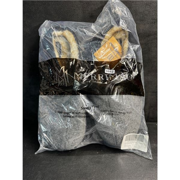 MerriMac Mens Furry Wool Blend Casual Slippers - Size 9/10 - New