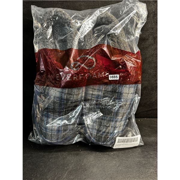 Everfoams Mens Plaid Moc Memory Foam Slippers - Size 13-14 - New