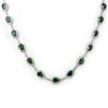 Genuine 21.0 ctw Emerald & Diamond Necklace White Gold