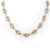 Genuine 37.0 ctw Citrine & Diamond Necklace White Gold