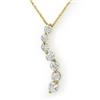 Natural 1.0 ctw Diamond Necklace 14K Yellow Gold