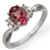 Image 1 : Genuine 1.06ctw Pink Tourmaline & Diamond Ring 10K Gold