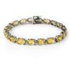 Genuine 16.4 ctw Citrine Bracelet 10K White Gold