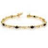 Genuine 2.75 ctw Blue Sapphire & Diamond Bracelet Gold