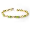 Image 1 : Genuine 5.03 ctw Peridot & Diamond Bracelet Yellow Gold