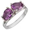 Genuine 2.0 ctw Amethyst Ring 10K White Gold