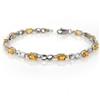 Genuine 3.51 ctw Sapphire & Diamond Bracelet 10K Gold