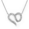 Natural 0.75 ctw Diamond Necklace 14K White Gold