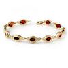 Genuine 6.20 ctw Garnet Bracelet 10K Yellow Gold