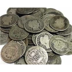 Lot of 10 Barber Dimes-