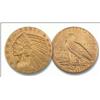 Lot of 5 $ 2.5 Gold US Indian Coins-