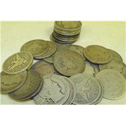 Lot of 5 Barber Half Dollars-