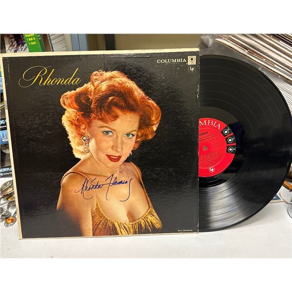 Autographed Rhonda Fleming - Rhonda Vinyl LP Record Album Columbia CL 1080