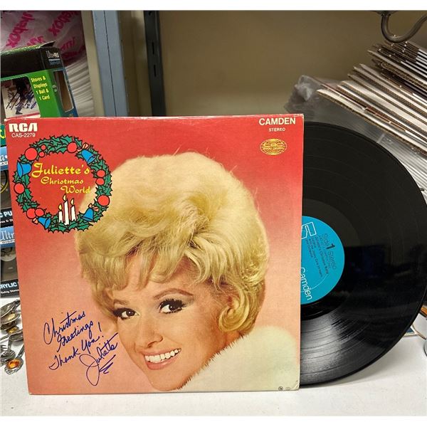 Juliette - Juliette's Christmas World Autographed Vinyl LP RCA CAS-2279 1968