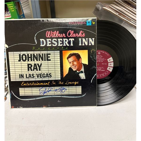 Johnnie Ray - In Las Vegas LP Autographed Vinyl Record Columbia CL 1093