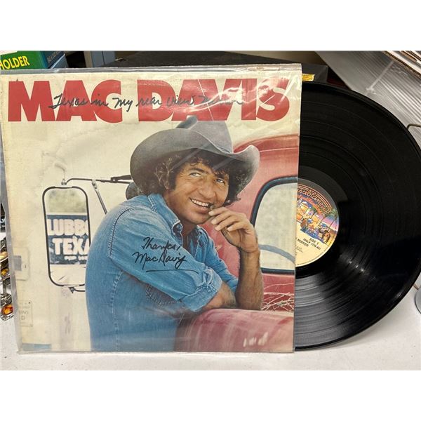 Mac Davis - Texas In My Rear View Mirror Signed Autographed Vinyl LP (1980)