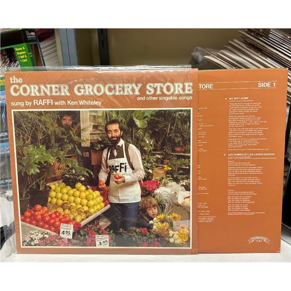 Raffi - The Corner Grocery Store Vinyl LP Record (1979, Troubadour TR-009)