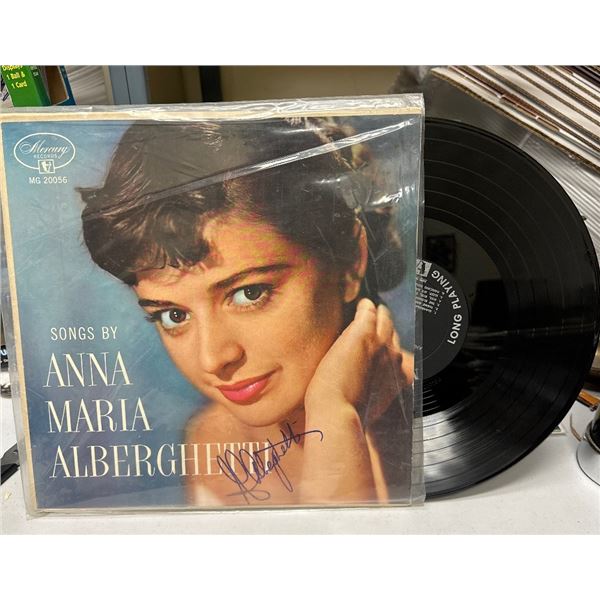 SIGNED Anna Maria Alberghetti - Songs by Alberghetti Vinyl LP MG 20056
