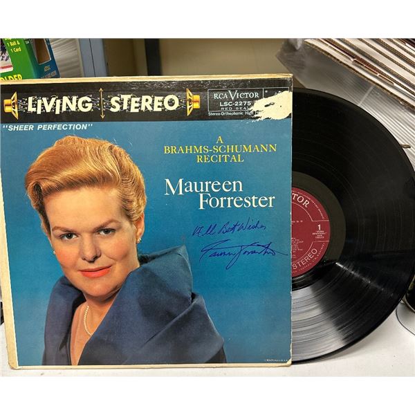Maureen Forrester Autographed A Brahms-Schumann Recital Vinyl LP LSC-2275