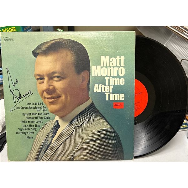 Autographed Matt Monro - Time After Time Vinyl LP Record (Keel, CS-467)