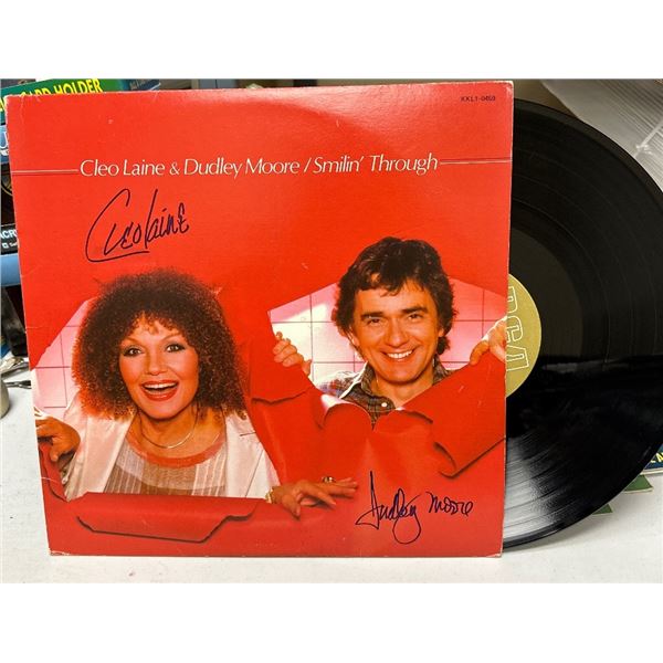 Autographed Cleo Laine & Dudley Moore - Smilin' Through Vinyl LP (1982)