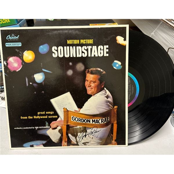 Autographed Gordon MacRae - Motion Picture Soundstage Vinyl LP Record (1957)