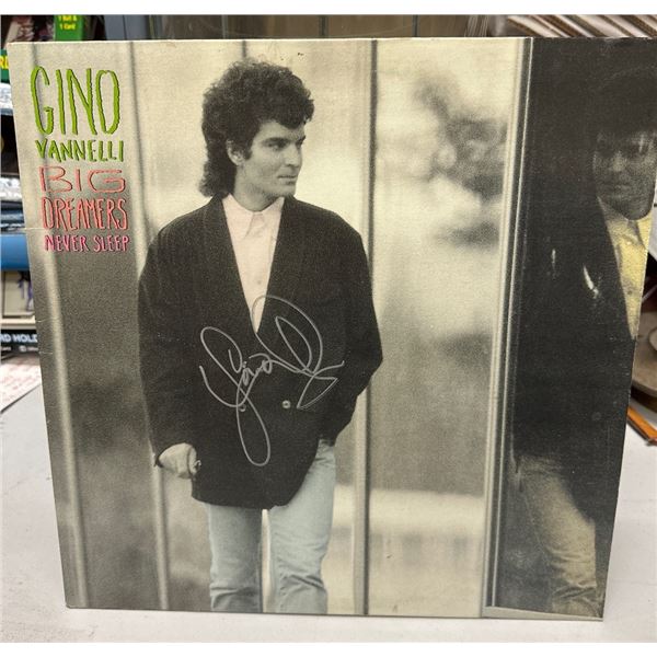 Gino Vannelli - Big Dreamers Never Sleep Autographed Vinyl LP Record 1987