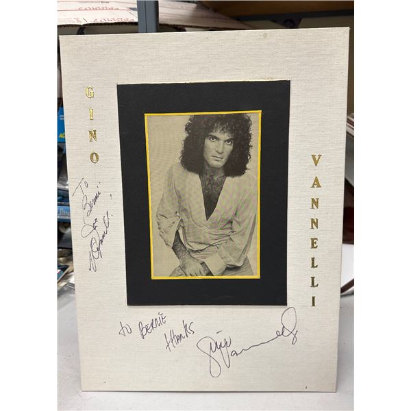 Gino Vannelli Signed Photo on Canvas Board 12x16 - Double Autographed