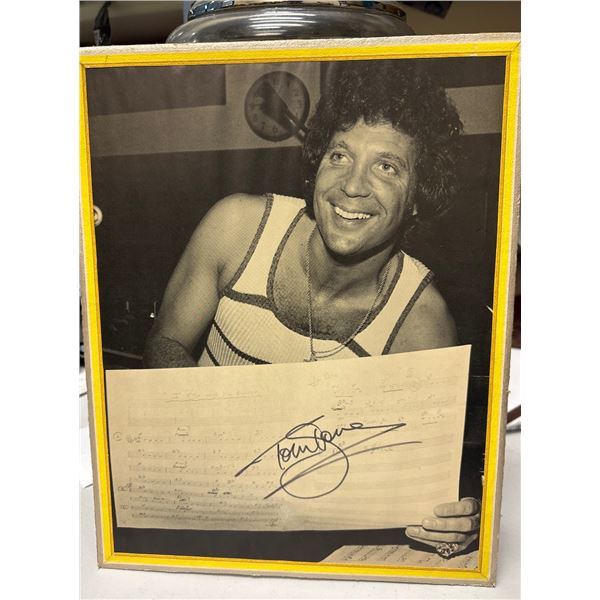 Vintage Tom Jones Photo Print w/ Pre-Printed Autograph & Musical Score